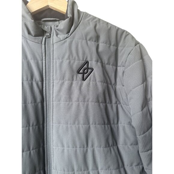 Bylt Mens Harbor Puffer Jacket Size L Gray Outdoor Full Zip Gorpcore Performance - Picture 2 of 9